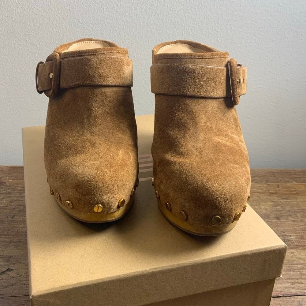 Veronica Beard Suede‎ Slip on Clogs size 7 - Picture 2 of 8